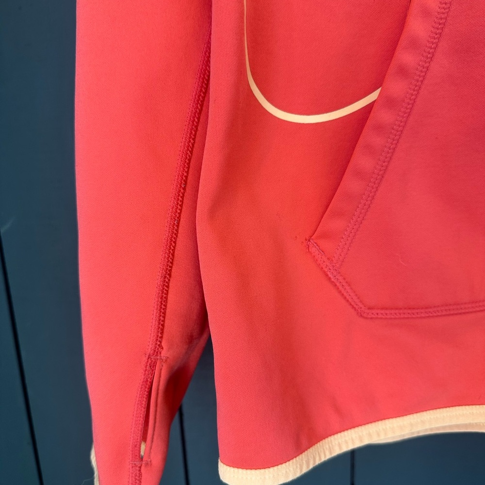 Nike Dri Fit Pullover Hoodie Womens Medium Ember Glow Swoosh Training sz S - Picture 5 of 11